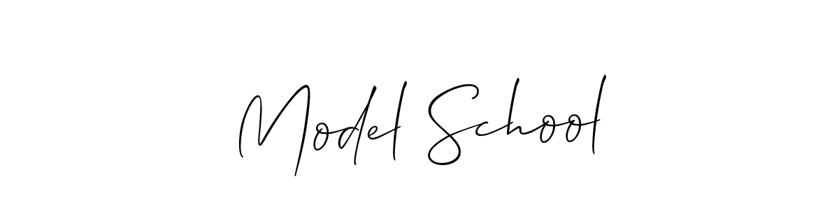 Make a beautiful signature design for name Model School. Use this online signature maker to create a handwritten signature for free. Model School signature style 2 images and pictures png