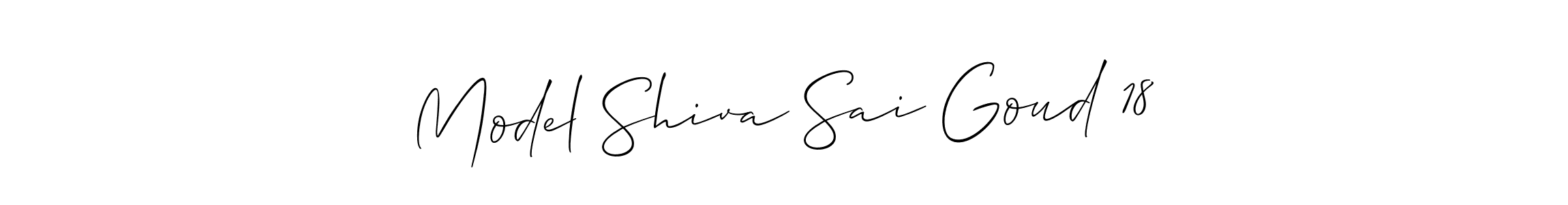 Design your own signature with our free online signature maker. With this signature software, you can create a handwritten (Allison_Script) signature for name Model Shiva Sai Goud 18. Model Shiva Sai Goud 18 signature style 2 images and pictures png