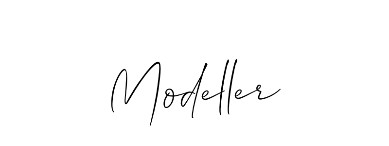 The best way (Allison_Script) to make a short signature is to pick only two or three words in your name. The name Modeller include a total of six letters. For converting this name. Modeller signature style 2 images and pictures png
