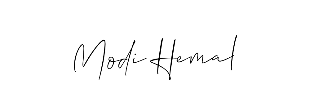 Modi Hemal stylish signature style. Best Handwritten Sign (Allison_Script) for my name. Handwritten Signature Collection Ideas for my name Modi Hemal. Modi Hemal signature style 2 images and pictures png