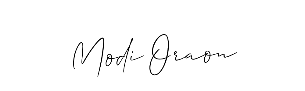 Design your own signature with our free online signature maker. With this signature software, you can create a handwritten (Allison_Script) signature for name Modi Oraon. Modi Oraon signature style 2 images and pictures png