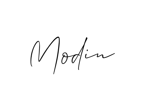 Make a beautiful signature design for name Modin. With this signature (Allison_Script) style, you can create a handwritten signature for free. Modin signature style 2 images and pictures png