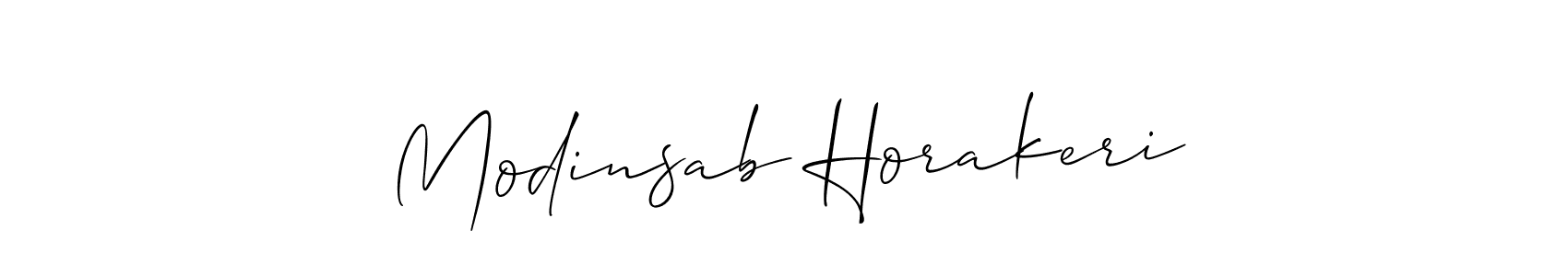 if you are searching for the best signature style for your name Modinsab Horakeri. so please give up your signature search. here we have designed multiple signature styles  using Allison_Script. Modinsab Horakeri signature style 2 images and pictures png
