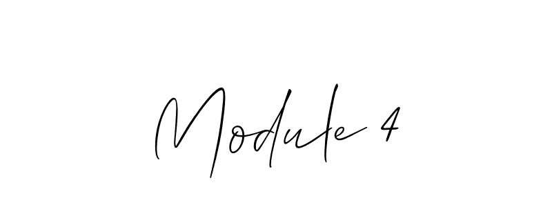 It looks lik you need a new signature style for name Module 4. Design unique handwritten (Allison_Script) signature with our free signature maker in just a few clicks. Module 4 signature style 2 images and pictures png