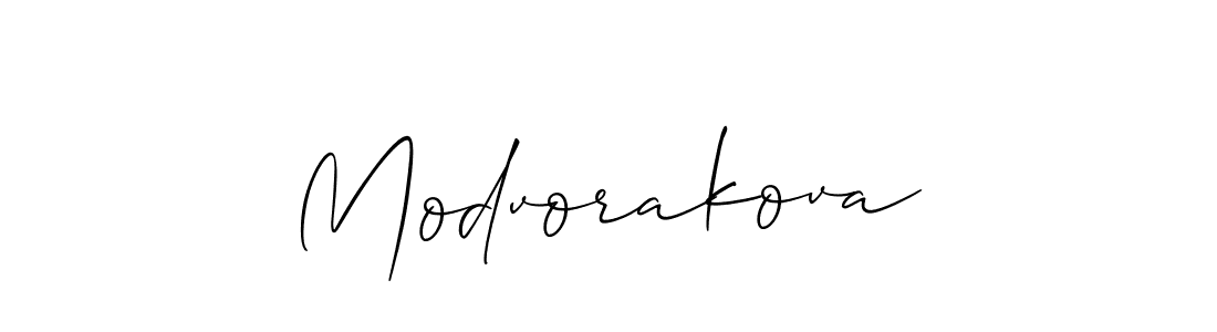 Also we have Modvorakova name is the best signature style. Create professional handwritten signature collection using Allison_Script autograph style. Modvorakova signature style 2 images and pictures png