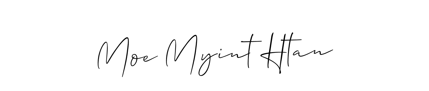 Moe Myint Htan stylish signature style. Best Handwritten Sign (Allison_Script) for my name. Handwritten Signature Collection Ideas for my name Moe Myint Htan. Moe Myint Htan signature style 2 images and pictures png