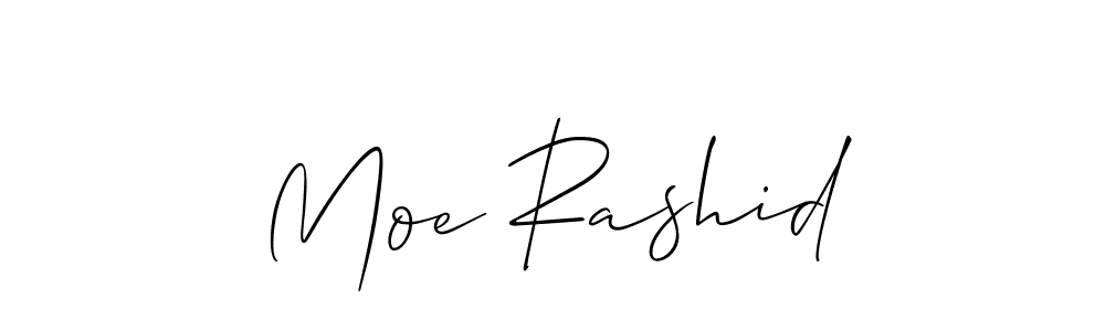 You should practise on your own different ways (Allison_Script) to write your name (Moe Rashid) in signature. don't let someone else do it for you. Moe Rashid signature style 2 images and pictures png