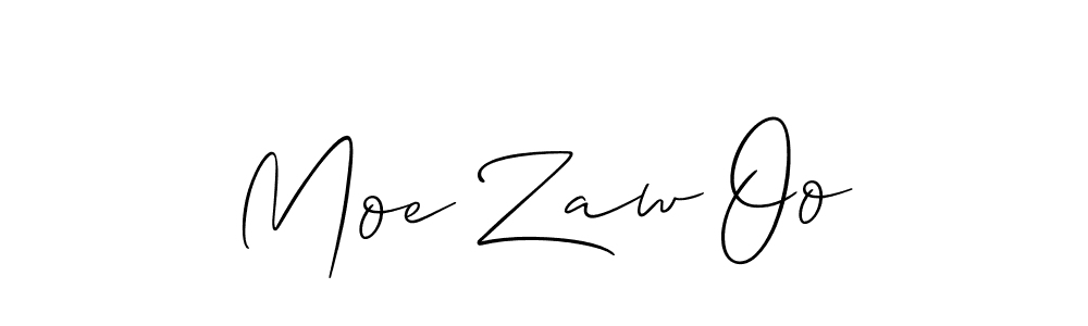 You should practise on your own different ways (Allison_Script) to write your name (Moe Zaw Oo) in signature. don't let someone else do it for you. Moe Zaw Oo signature style 2 images and pictures png