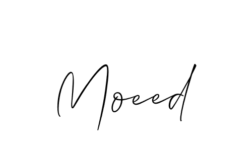 Design your own signature with our free online signature maker. With this signature software, you can create a handwritten (Allison_Script) signature for name Moeed. Moeed signature style 2 images and pictures png