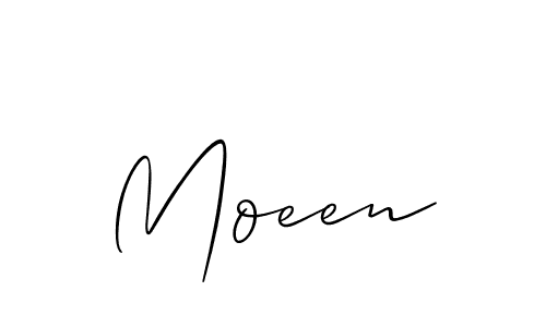 if you are searching for the best signature style for your name Moeen. so please give up your signature search. here we have designed multiple signature styles  using Allison_Script. Moeen signature style 2 images and pictures png