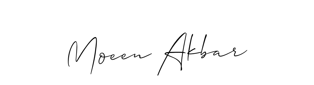 How to make Moeen Akbar signature? Allison_Script is a professional autograph style. Create handwritten signature for Moeen Akbar name. Moeen Akbar signature style 2 images and pictures png