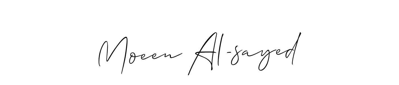 Also we have Moeen Al-sayed name is the best signature style. Create professional handwritten signature collection using Allison_Script autograph style. Moeen Al-sayed signature style 2 images and pictures png