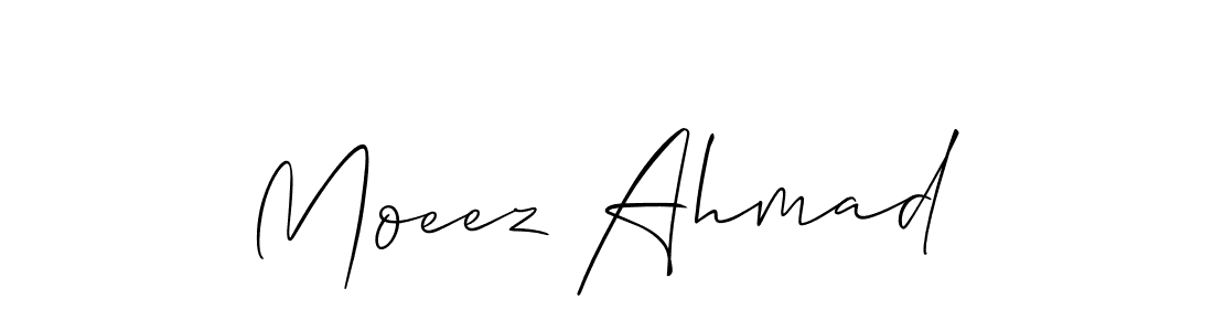 if you are searching for the best signature style for your name Moeez Ahmad. so please give up your signature search. here we have designed multiple signature styles  using Allison_Script. Moeez Ahmad signature style 2 images and pictures png