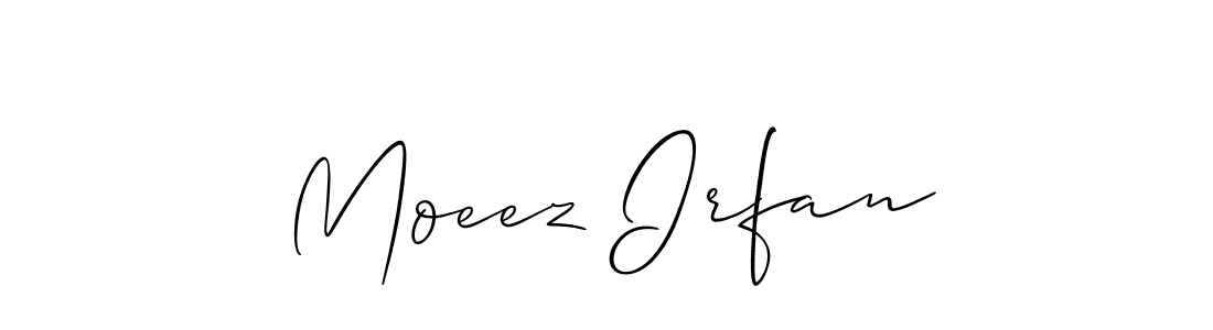 Also we have Moeez Irfan name is the best signature style. Create professional handwritten signature collection using Allison_Script autograph style. Moeez Irfan signature style 2 images and pictures png