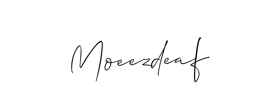 How to make Moeezdeaf name signature. Use Allison_Script style for creating short signs online. This is the latest handwritten sign. Moeezdeaf signature style 2 images and pictures png