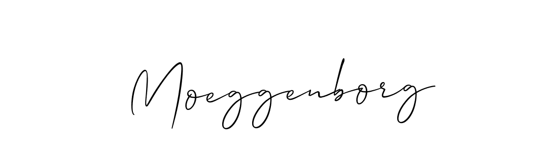 Create a beautiful signature design for name Moeggenborg. With this signature (Allison_Script) fonts, you can make a handwritten signature for free. Moeggenborg signature style 2 images and pictures png