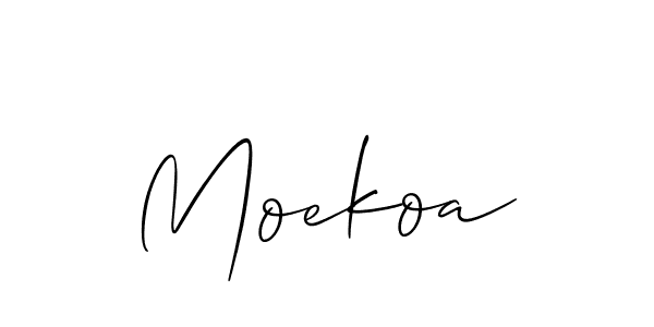 How to make Moekoa signature? Allison_Script is a professional autograph style. Create handwritten signature for Moekoa name. Moekoa signature style 2 images and pictures png