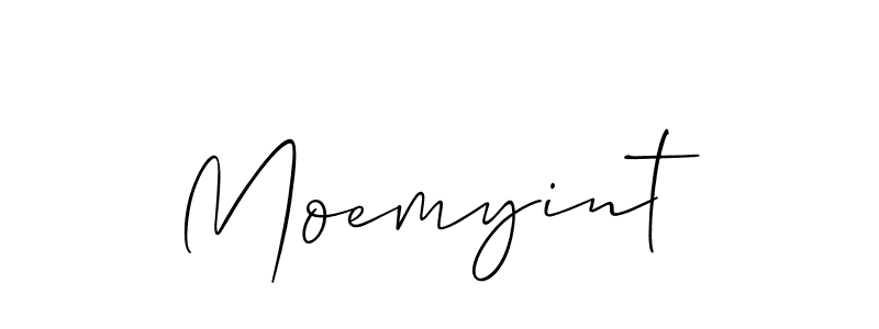 if you are searching for the best signature style for your name Moemyint. so please give up your signature search. here we have designed multiple signature styles  using Allison_Script. Moemyint signature style 2 images and pictures png