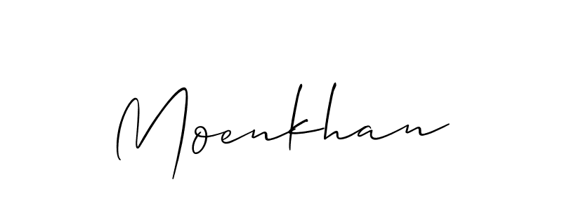 Also we have Moenkhan name is the best signature style. Create professional handwritten signature collection using Allison_Script autograph style. Moenkhan signature style 2 images and pictures png