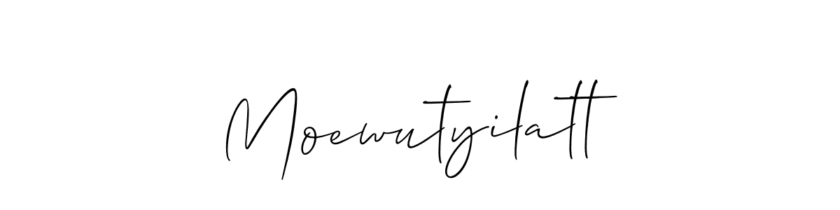 if you are searching for the best signature style for your name Moewutyilatt. so please give up your signature search. here we have designed multiple signature styles  using Allison_Script. Moewutyilatt signature style 2 images and pictures png