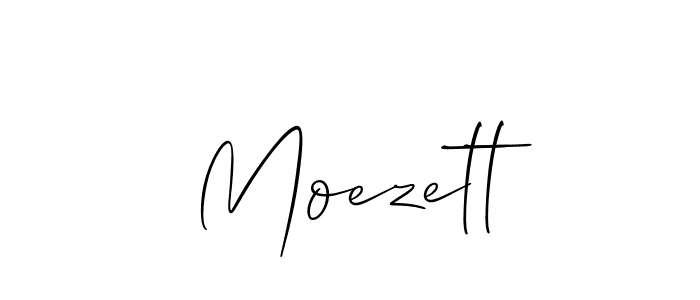 Create a beautiful signature design for name Moezett. With this signature (Allison_Script) fonts, you can make a handwritten signature for free. Moezett signature style 2 images and pictures png