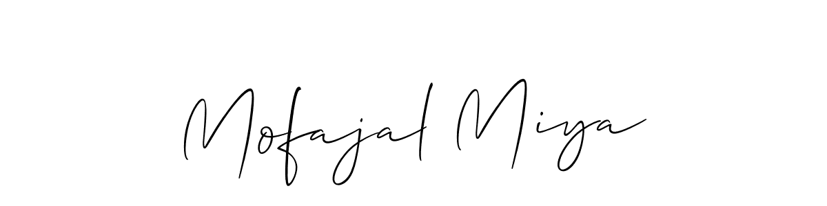 It looks lik you need a new signature style for name Mofajal Miya. Design unique handwritten (Allison_Script) signature with our free signature maker in just a few clicks. Mofajal Miya signature style 2 images and pictures png