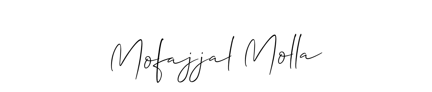 Use a signature maker to create a handwritten signature online. With this signature software, you can design (Allison_Script) your own signature for name Mofajjal Molla. Mofajjal Molla signature style 2 images and pictures png