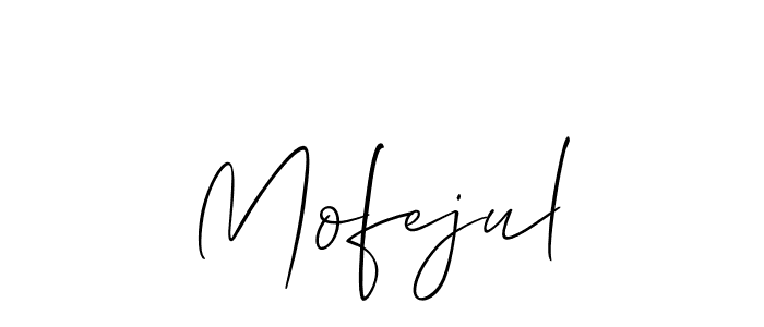 Design your own signature with our free online signature maker. With this signature software, you can create a handwritten (Allison_Script) signature for name Mofejul. Mofejul signature style 2 images and pictures png