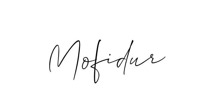 How to make Mofidur name signature. Use Allison_Script style for creating short signs online. This is the latest handwritten sign. Mofidur signature style 2 images and pictures png