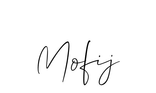 Also You can easily find your signature by using the search form. We will create Mofij name handwritten signature images for you free of cost using Allison_Script sign style. Mofij signature style 2 images and pictures png