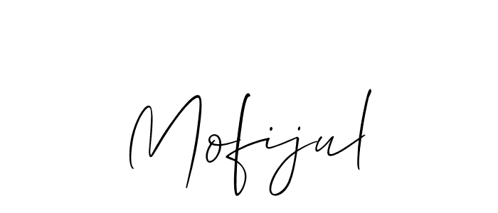 Use a signature maker to create a handwritten signature online. With this signature software, you can design (Allison_Script) your own signature for name Mofijul. Mofijul signature style 2 images and pictures png