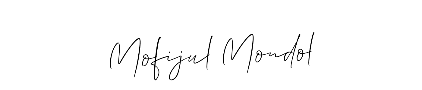 Design your own signature with our free online signature maker. With this signature software, you can create a handwritten (Allison_Script) signature for name Mofijul Mondol. Mofijul Mondol signature style 2 images and pictures png