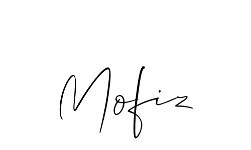 The best way (Allison_Script) to make a short signature is to pick only two or three words in your name. The name Mofiz include a total of six letters. For converting this name. Mofiz signature style 2 images and pictures png