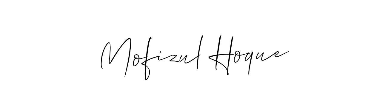 Use a signature maker to create a handwritten signature online. With this signature software, you can design (Allison_Script) your own signature for name Mofizul Hoque. Mofizul Hoque signature style 2 images and pictures png