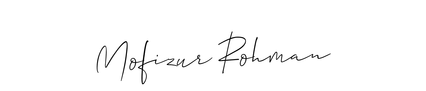 You should practise on your own different ways (Allison_Script) to write your name (Mofizur Rohman) in signature. don't let someone else do it for you. Mofizur Rohman signature style 2 images and pictures png