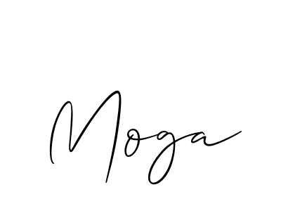 Create a beautiful signature design for name Moga. With this signature (Allison_Script) fonts, you can make a handwritten signature for free. Moga signature style 2 images and pictures png