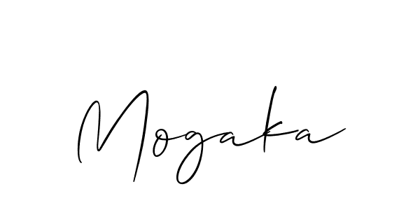 How to make Mogaka signature? Allison_Script is a professional autograph style. Create handwritten signature for Mogaka name. Mogaka signature style 2 images and pictures png