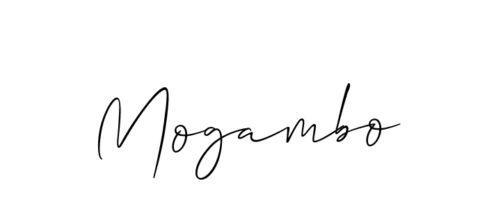 Mogambo stylish signature style. Best Handwritten Sign (Allison_Script) for my name. Handwritten Signature Collection Ideas for my name Mogambo. Mogambo signature style 2 images and pictures png