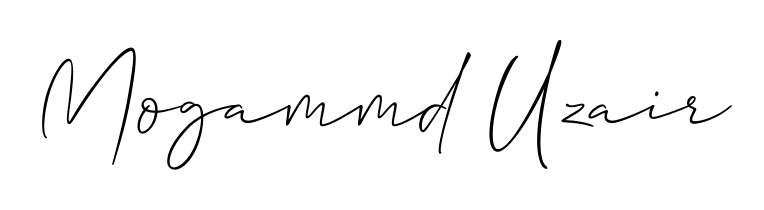 A timeless handwritten aesthetic for Mogammd Uzair. The Allison_Script font gives your signature a handcrafted feel with natural curves. Mogammd Uzair signature style 2 images and pictures png