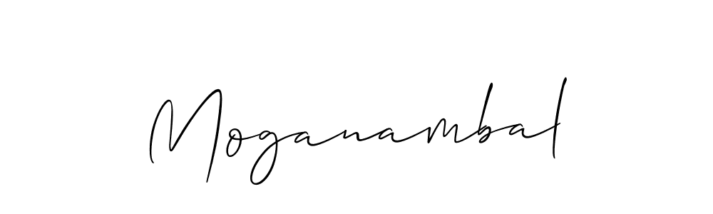 How to make Moganambal name signature. Use Allison_Script style for creating short signs online. This is the latest handwritten sign. Moganambal signature style 2 images and pictures png