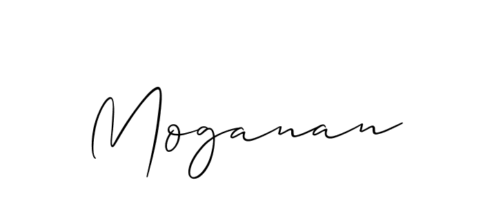 Make a beautiful signature design for name Moganan. With this signature (Allison_Script) style, you can create a handwritten signature for free. Moganan signature style 2 images and pictures png