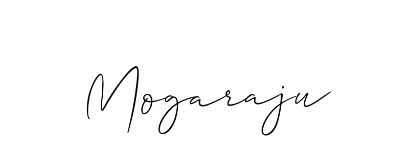 Use a signature maker to create a handwritten signature online. With this signature software, you can design (Allison_Script) your own signature for name Mogaraju. Mogaraju signature style 2 images and pictures png