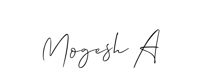 if you are searching for the best signature style for your name Mogesh A. so please give up your signature search. here we have designed multiple signature styles  using Allison_Script. Mogesh A signature style 2 images and pictures png