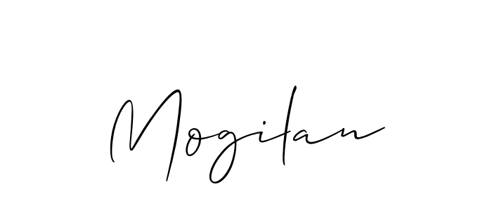 It looks lik you need a new signature style for name Mogilan. Design unique handwritten (Allison_Script) signature with our free signature maker in just a few clicks. Mogilan signature style 2 images and pictures png