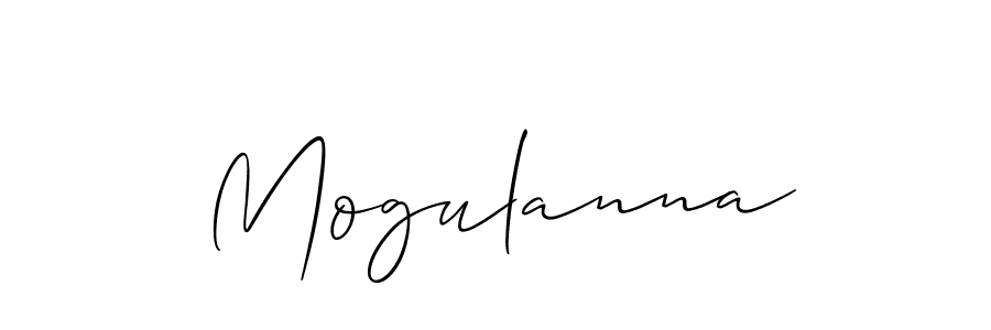 Create a beautiful signature design for name Mogulanna. With this signature (Allison_Script) fonts, you can make a handwritten signature for free. Mogulanna signature style 2 images and pictures png