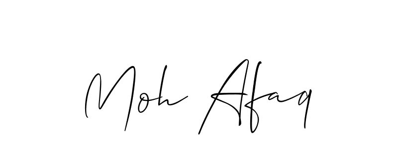 Make a beautiful signature design for name Moh Afaq. With this signature (Allison_Script) style, you can create a handwritten signature for free. Moh Afaq signature style 2 images and pictures png