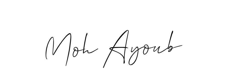 Design your own signature with our free online signature maker. With this signature software, you can create a handwritten (Allison_Script) signature for name Moh Ayoub. Moh Ayoub signature style 2 images and pictures png