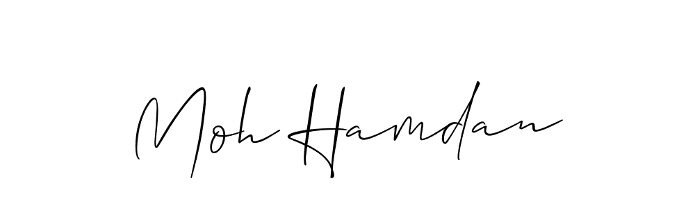 Also we have Moh Hamdan name is the best signature style. Create professional handwritten signature collection using Allison_Script autograph style. Moh Hamdan signature style 2 images and pictures png