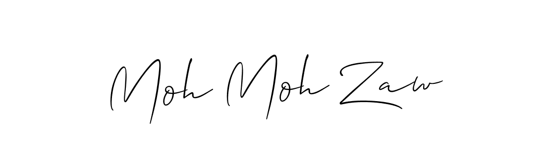 Make a beautiful signature design for name Moh Moh Zaw. With this signature (Allison_Script) style, you can create a handwritten signature for free. Moh Moh Zaw signature style 2 images and pictures png