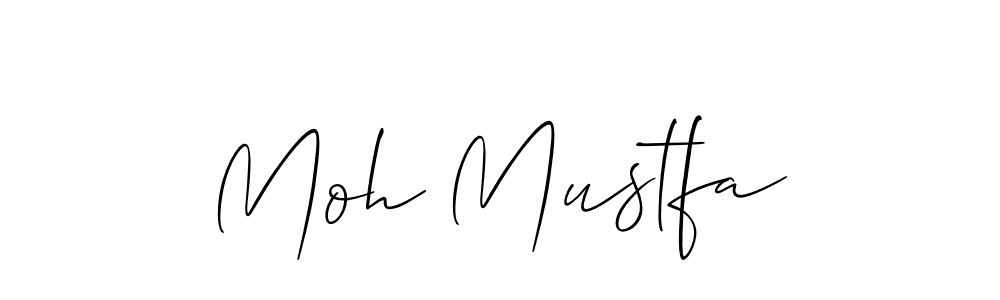 Design your own signature with our free online signature maker. With this signature software, you can create a handwritten (Allison_Script) signature for name Moh Mustfa. Moh Mustfa signature style 2 images and pictures png